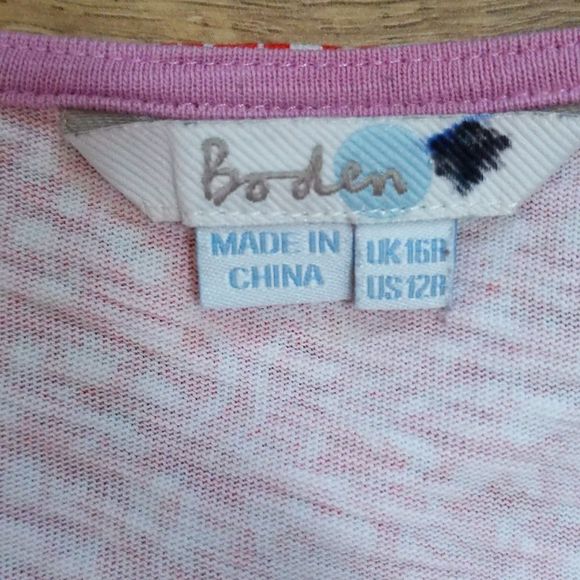 Boden Red Floral Phoebe Jersey Dress 12 - Picture 5 of 8